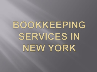 Bookkeeping Services in New York