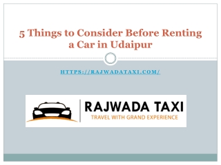 5 Things to Consider Before Renting a Car in Udaipur