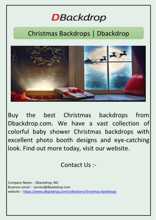 Christmas Backdrops | Dbackdrop