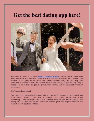 Get the best dating app here!