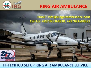 Finest ICU Air Ambulance in Varanasi and Allahabad by King Ambulance