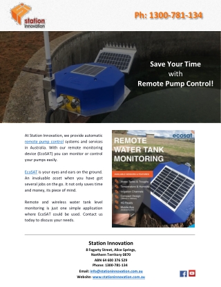 Save Your Time with Remote Pump Control!