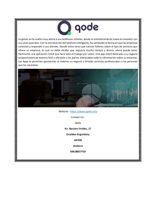 Mejor empresa de servicios para desarrolladores de aplicaciones | Servicios de desarrollo de aplicaciones móviles | Qode