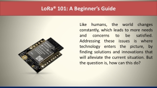 LoRa® 101: A Beginner’s Guide