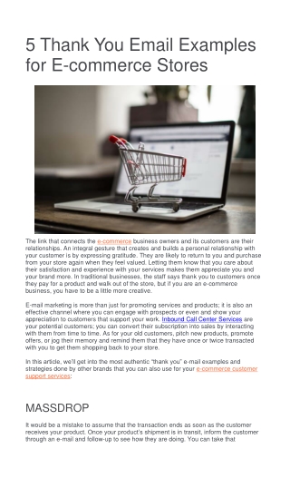 5 Thank You Email Examples for E-commerce Stores