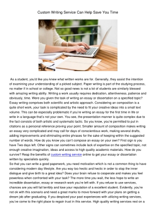 CustomWritingServiceCanHelpSaveYouTime