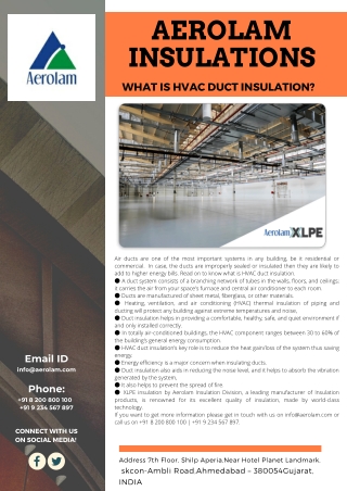 What is HVAC duct Insulation?