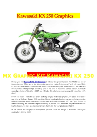 Kawasaki KX 250 Graphics