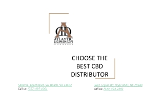 CHOOSE THE BEST CBD DISTRIBUTOR