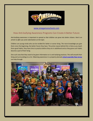 anti-bullying programs for high schools