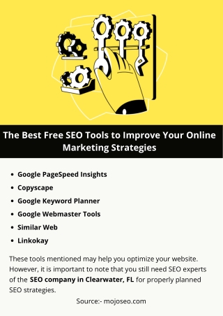 The Best Free SEO Tools to Improve Your Online Marketing Strategies