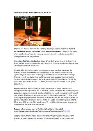 Global Fortified Wine Market 2020-2026