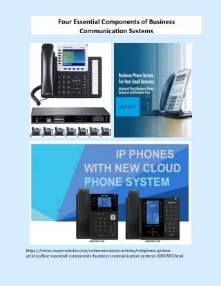 Four Essential Components of Business Communication Systems