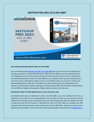 SKETCHUP PRO 2021 V21.0.391 64BIT