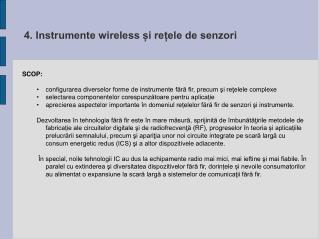 4. Instrumente wireless și rețele de senzori