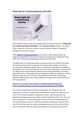 Global Split Air Conditioning Market 2019-2025
