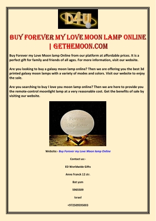 Buy Forever my Love Moon lamp Online | Gethemoon.com