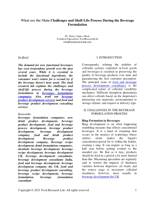 What are the main challenges and shelf-life process during the beverage formulation?