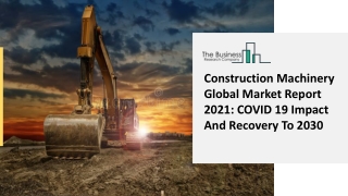 2021 Construction Machinery Market Share, Restraints, Segments And Regions