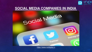 We are leading best social media companies in india
