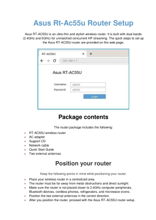 Solved: Asus Rt-Ac55u Router Setup |Easy Steps