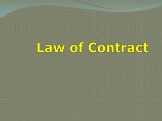 Law of Contract