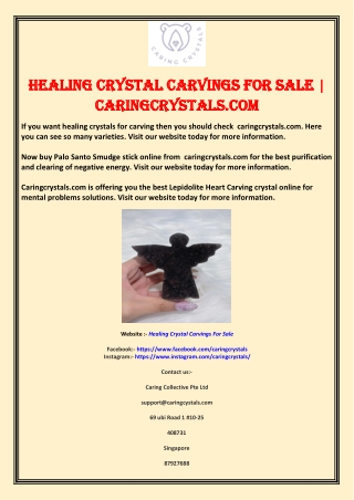 Healing Crystal Carvings For Sale | Caringcrystals.com