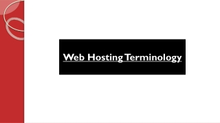 Web Hosting Terminology