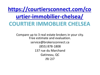 COURTIER IMMOBLIER CHELSEA