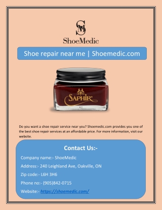 Shoe repair near me | Shoemedic.com