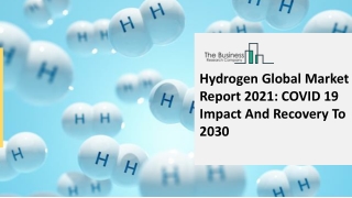 Hydrogen Market Growth Analysis, Latest Trends And Business Opportunity 2021 To 2030