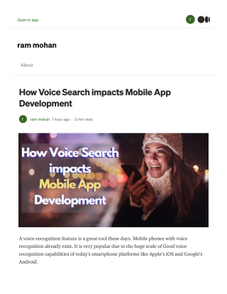 How Voice Search impacts Mobile App Development