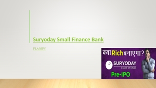 Suryoday Small Finance Bank unlisted shares