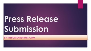 Press Release Submission