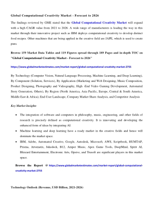 COVID-19 Impact on Global Computational Creativity Market