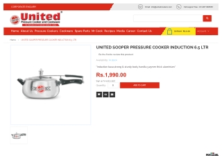 UNITED SOOPER PRESSURE COOKER INDUCTION 6.5 LTR