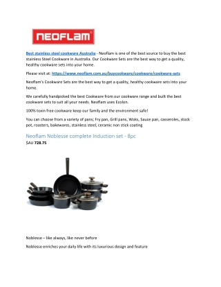 best stainless steel cookware Australia