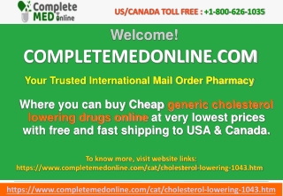 Buy Cholesterol Tablets Online | CompleteMedOnline