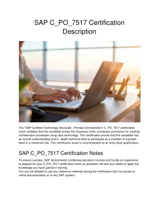 SAP C_PO_7517 Certification