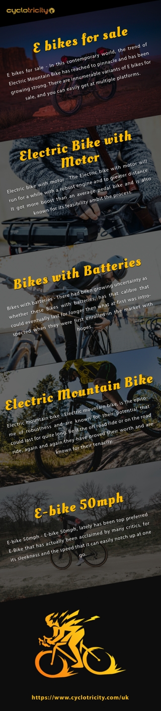 Electric Mountain Bike | Bikes with Batteries | E bikes for Sale | E-bike 50mph