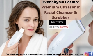 EvenSkyn® Cosmo: Premium Ultrasonic Facial Cleanser & Scrubber