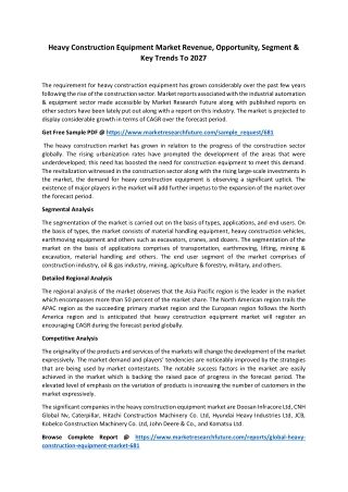 What's driving the Heavy Construction Equipment Market Growth?