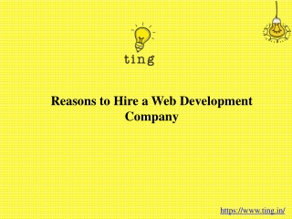 Reasons to Hire a Web Development Company