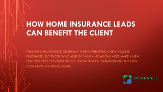 Benefits of Low cost home insurance leads