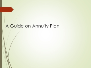 A Guide on Annuity Plan