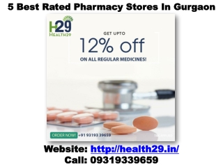 5 Best Rated Pharmacy Stores In Gurgaon