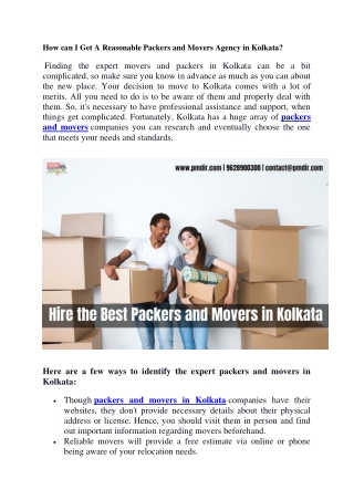 Packers and Movers  in Kolkata