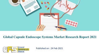 Global Capsule Endoscope Systems Market Research Report 2021
