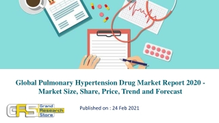 Global Pulmonary Hypertension Drug Market Report 2020 - Market Size, Share, Price, Trend and Forecast