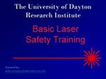 Basic Laser Safety Training